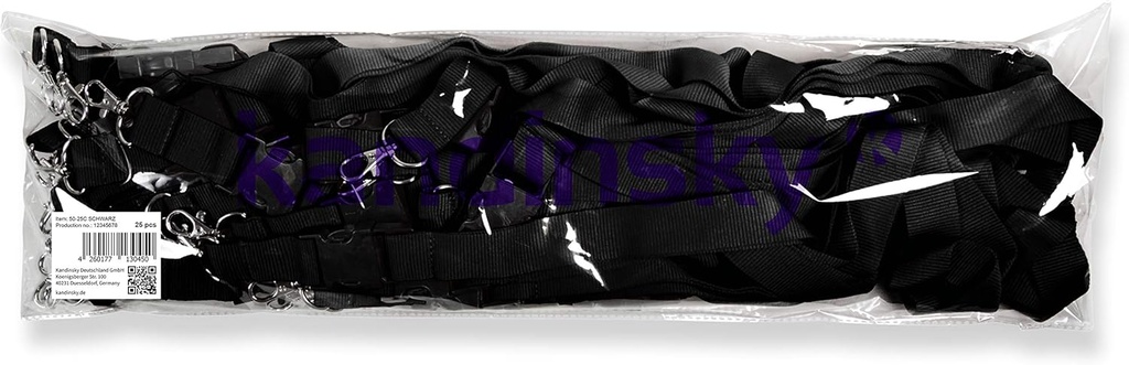 25mm Schlüsselbänder mit Clip-Lock (25 Stück)