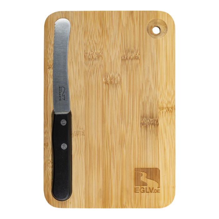Frühstücksbrettchen mit Messer