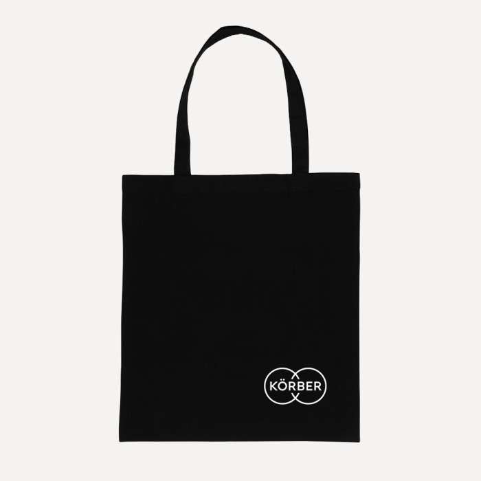 Baumwolltasche recycelt, schwarz