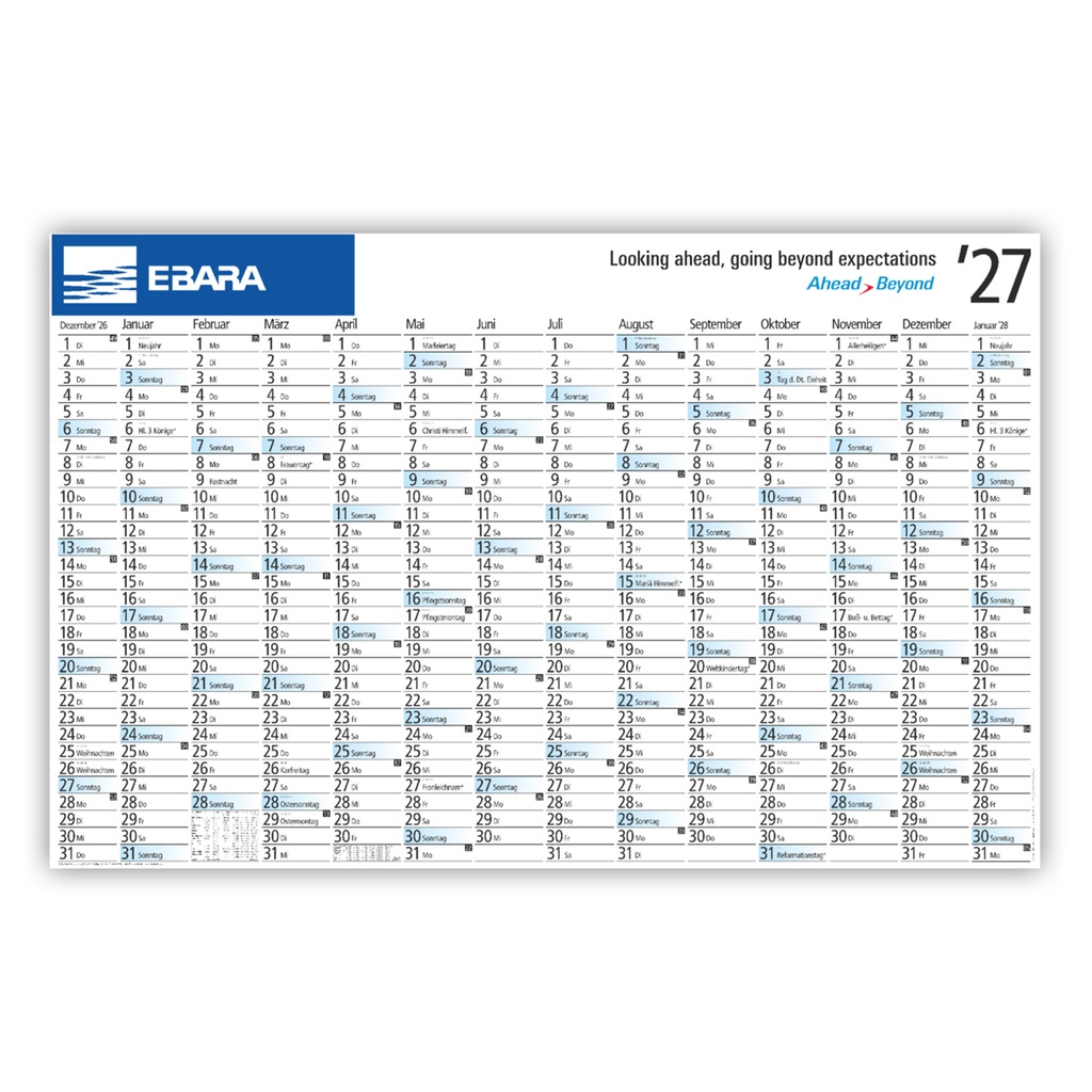 Wall Calendar 2027