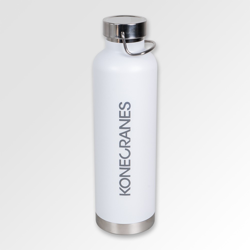 Kupfer-Vakuum Sportflasche, weiß
